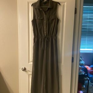 BeBop Olive Sleeveless Jumpsuit
